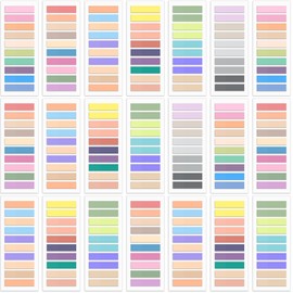 SIQUK 4200 Pieces Sticky Tabs for Annotating Books Tabs Morandi Sticky Flags Clear Transparent Page Markers Strip Page Flags Colored Tabs Writable and Repositionable Book Annotation Tabs