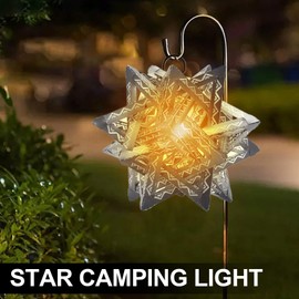 Camp Lamp Star | Camping Lights Polar Star Lamp Waterproof | PP Board Lampshade, Ambient Lighting Ornament for Tent Hiking Travel Garden Decor