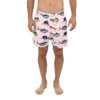 UZZI Men's Swordfish Swim Shorts, Pink, Large