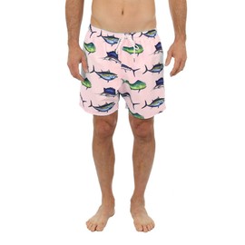 UZZI Men's Swordfish Swim Shorts, Pink, Large