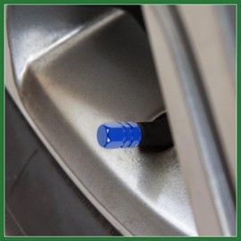 Motoforti 8pcs Navy Blue Tire Stem Valve Caps Wheel Valve Covers for Car Bike Long-lasting