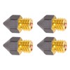 4 Pcs 3D Printer Nozzles Three Hole High Flow Fast