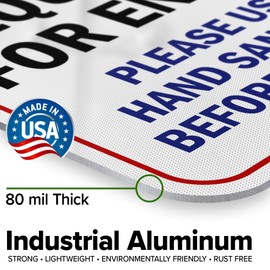Virus Alert Face Mask Required For Entry Please Use Hand Sanitizer Before Entering Sign, 12"x18" Aluminum Reflective, Indoor/Outdoor Use, USA MADE By My Sign Center