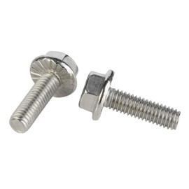 M8 x 25mm Flanged Hex Head Bolts Flange Hexagon Screws, Stainless Steel 304, DIN 6921, 15 PCS