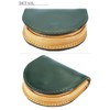 BlissLeather Oil, Cordovan, Genuine Leather Horseshoe-Shaped Coin Case (Interior: Tochigi
