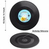 Dooppa 6PCS Coasters Retro Vinyl CD Record Coaster Classic Music