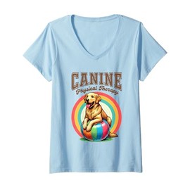 Womens Canine Physical Therapy Therapist RT Dog Physical Therapy V-Neck T-Shirt