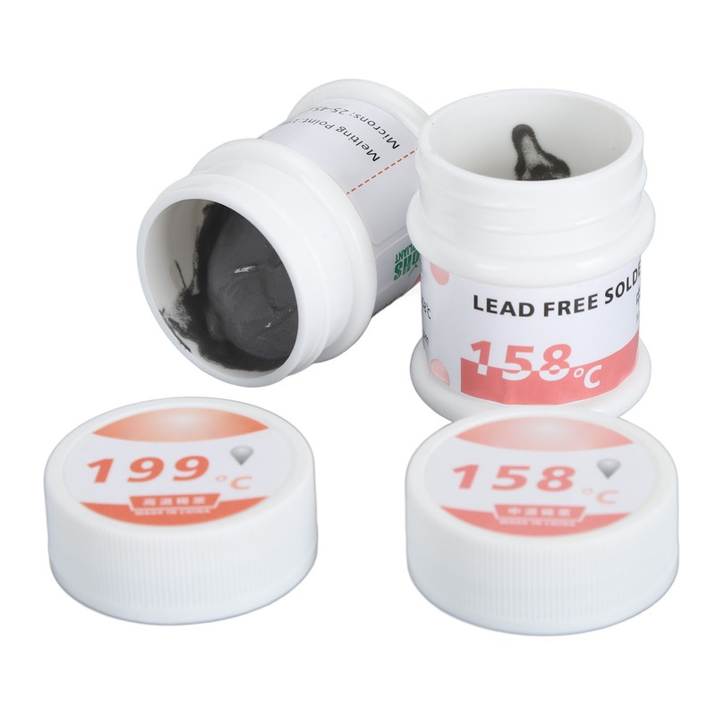 2Pcs Welding Solder Paste 25 to 45μm 158℃ 199℃ Soldering