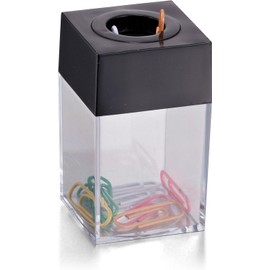 GANPUB Colorful Magnetic Paper Clip Dispenser School Desk Supplies Holders and Dispensers Desk Accessories Holder Paperclip Dispenser for Office Workspace Organizers Office and School Supplies