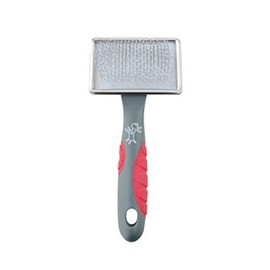 YOURS DROOLLY Shear Magic Slicker Brush, Medium Grey/Red