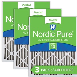 Nordic Pure 20x24x2 Pleated MERV 13 Air Filters 3 Pack