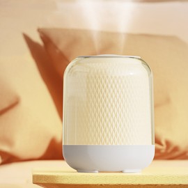 3L Cool Mist Humidifier with Two Nozzles Four Mist Levels Desktop Plant Humidifier Power Display Quiet Auto Shut-Off Night Lights for Bedroom Living Room Office Nursery White