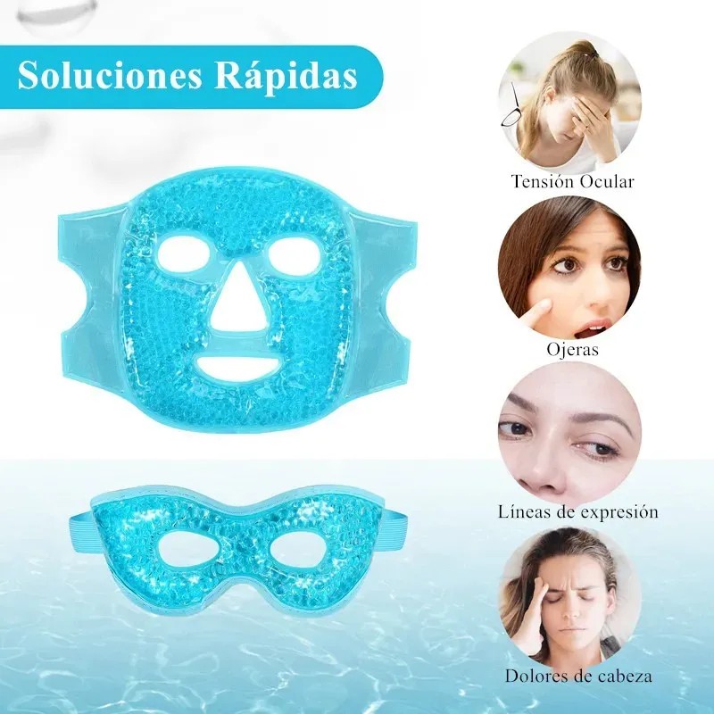 Pack de 2 Mascarillas de Gel para Cara y Ojos,