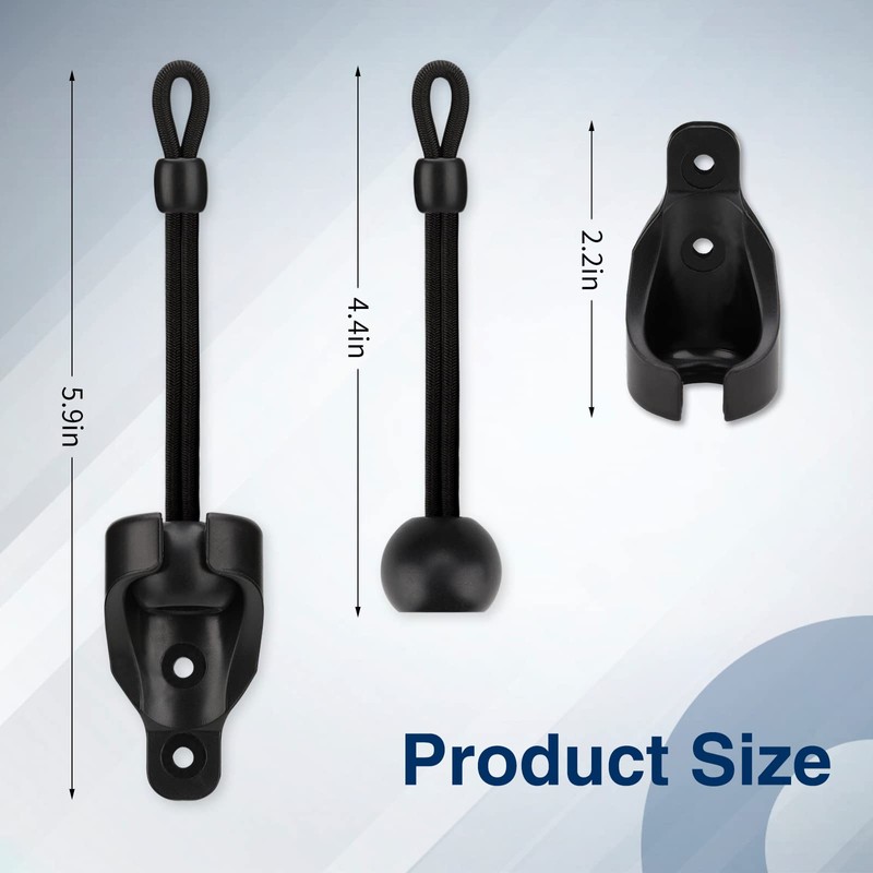 Vasteo Coolaroo Replacement Parts Bungee and End Cap Black,Weather Resistance,for