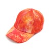 Ponytail Criss Cross Hat - Tie Dye Hot Pink Mix