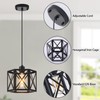 XSDeTu 2 Pack Farmhouse Pendant Lights, Modern Black Hanging Light