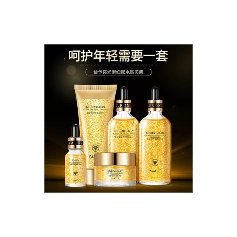 Kit de Cuidado Facial de Oro de 24k Golden Luxury