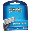 Wilkinson Sword Systems Quattro Men's Razor Blade Refills x 8