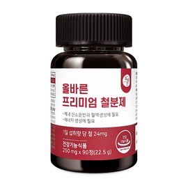ALBARUN Correct Premium Iron Supplement 90 Tablets, 1 Piece / 올바른 프리미엄 철분제 90정, 1개