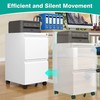 SISESOL 2 Drawer File Cabinet with Lock and Wheels,White Rolling