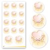 Sticker Sheets Heart with Pink Flowers Dl