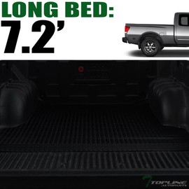 Black Rubber Diamond Plate Truck Bed Floor Mat Liner Compatible with 08-15 Titan 7.2 Ft (87") Bed