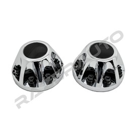 Razer Auto Dually ONLY Chrome 17"" 2pcs Rear Wheel Center Hub Cap Cover (Chrome) for 08-10 Chevy Silverado 3500 Dually & 08-10 GMC Sierra 3500