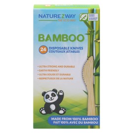 UD_Naturezway Case of 24-Bamboo Disposable Cutlery 24 Count
