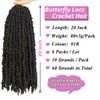 Samtress 20 Inch Natural Black Butterfly Locs Crochet Hair 6