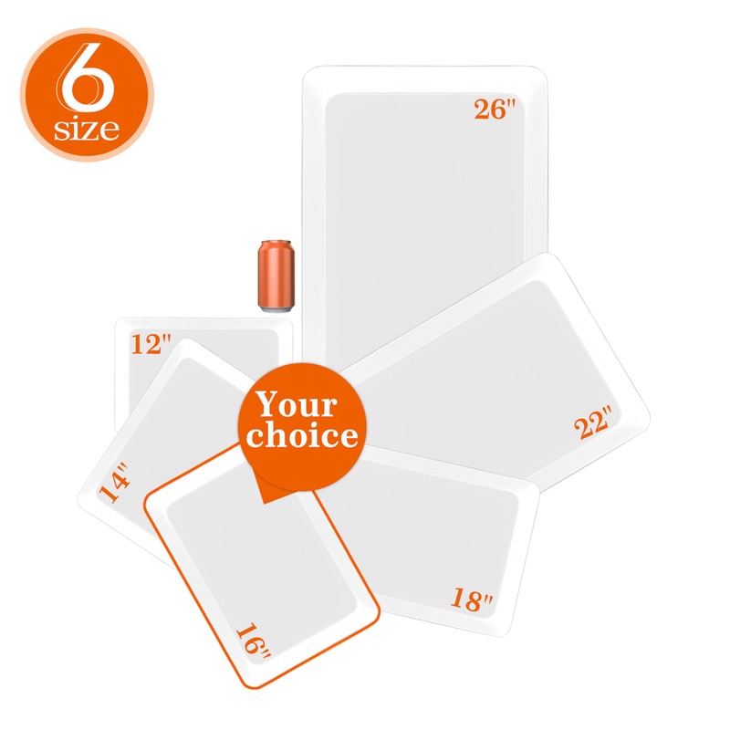 AMGBZT Serving Tray Platter, 4 Pcs Food Tray for Veggie