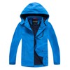 YoungSoul Kids Waterproof Rain Jacket with Detachable Hood - blue,