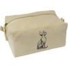 'Sphynx Cat Sitting' Canvas Wash Bag/Makeup Case (CS00042578)