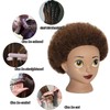 TKIMHEQ Afro Mannequin Head with 6 Inch Synthetic Hair Training