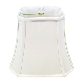 Royal Designs Square Cut Corner Bell Basic Lamp Shade, White, 9 x 16 x 13