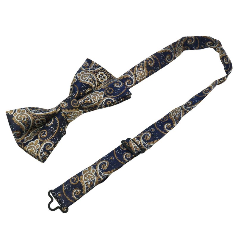 Bowties.jp ul00657 Paisley Brown Bow Tie & Pocket Square Set,