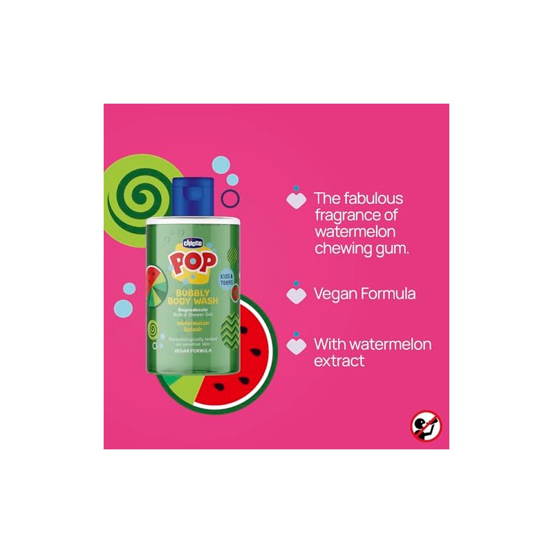 Chicco Gel de Baño Sandía 300ml linea Pop