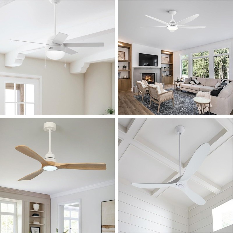 FEHEED 6 Inch Ceiling Fan Downrod, 1" Diameter White Ceiling