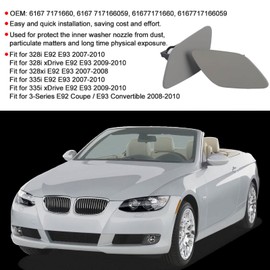 KIMISS Headlight Washer Cover, Front Right and Left Headlight Washer Covers 6167 7171660 Headlight Washer Nozzle Cover Cap Suitable for 3 Series E92 E93 (ABS + PC)