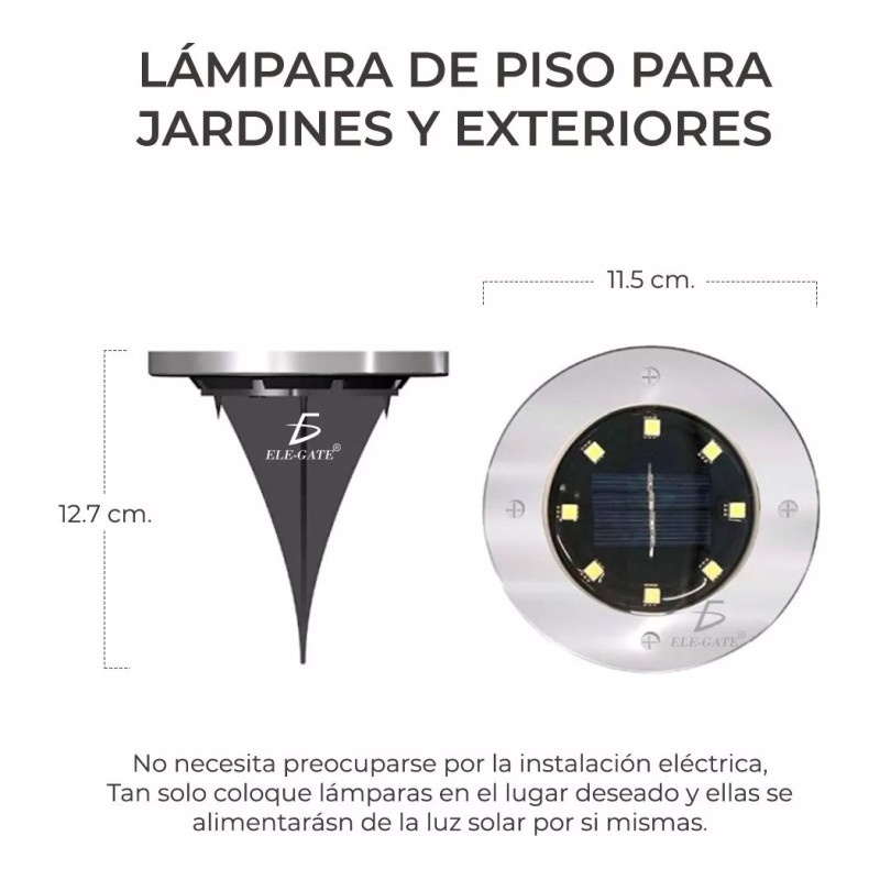 EGTMA Kit 4 Estacas Lamparas Led Solares Para Decoración Jardines