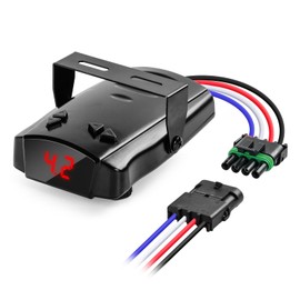 briidea Proportional Trailer Brake Controller, Digital Electric Brake Control for 1-4 Axle Trailers, Smooth Stop Technology with Boost Mode, Compatible with Ford/GM/Chevy/Dodge/RAM/Toyota