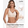 Gailife V Lace Front Closure Bras for Women Wireless Seamless
