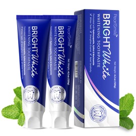 PearlSmile Hydroxyapatite Niacinamide Whitening Toothpaste – 5% Niacinamide + 10% Nano-Hydroxyapatite (nHAp) – Strengthens Enamel & Remineralizes – Fluoride-Free, 4.2oz (Pack of 2)