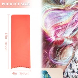 2Pcs Easy Clean Balayage Highlighting Board Round Corner Teeth Hair Dye Paddle Durable Lightweight Foil Coloring Balayage Board for Hair Dye