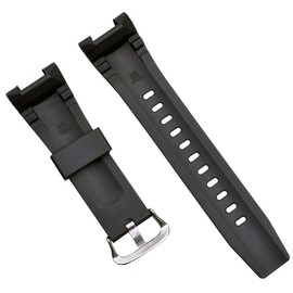 OliBoPo Black Silver Natural Resin Waterproof Watch Strap for Casio GST-210 GST-W110 GST-W100 GST-S110 GST-S100 GST-B100 GST-S300, Resin