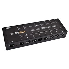 DOREMiDi MIDI THRU-16 Box Filter and Switch 1 MIDI input into 16 MIDI outputs and each MIDI output can edit MIDI filters(THRU-16)