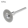 sourcing map 10pcs 18mm Diamond Coated Rotary Cut Off Grinding