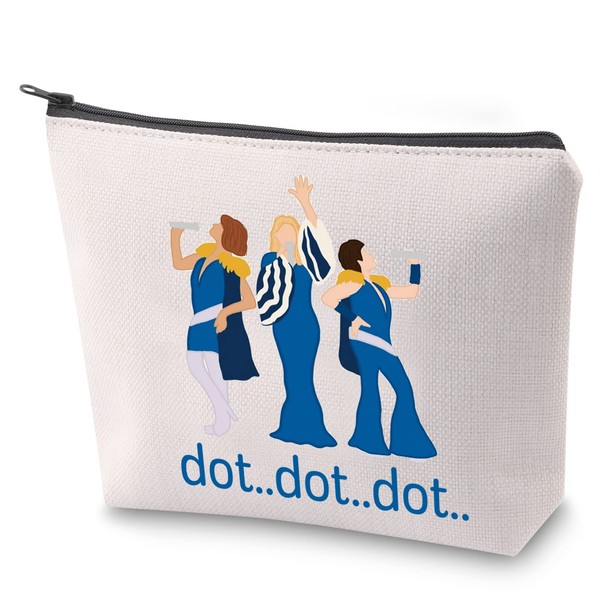 Donna and The Dynamos Musical Survival Kit Dot Dot Makeup Bag with Zip Music Drama Lovers Toiletry Bag, Point, No