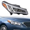CRYBY Headlight Fit for Hyundai Sonata 2015-2017, Durable Factory Halogen