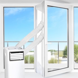 Window Seal for Mobile Air Conditioners 400 cm Hot Air Stop for Attaching to Windows, Includes 2 Cable Ties, Waterproof Air Conditioning Window Seal