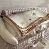 Multi-purpose organizing bedding check pattern four seasons pouch Blanket Bear/ONESIZE